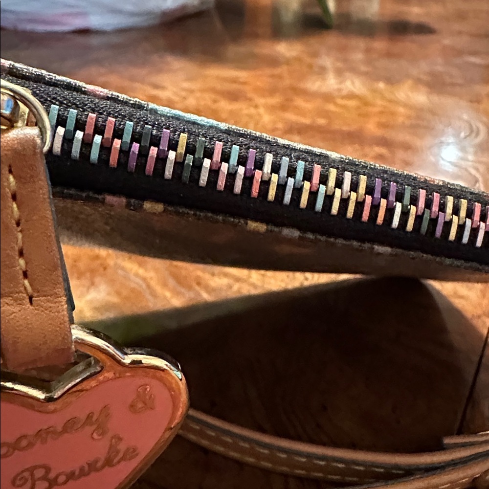 Dooney & Bourke Colorful Logo Wristlet colorful zipper - Picture 3 of 6